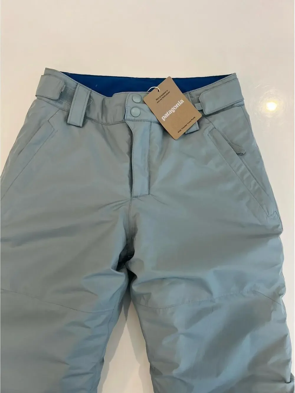 $169 Patagonia Powdertown Snow Pants Thermal Blue Size Large
